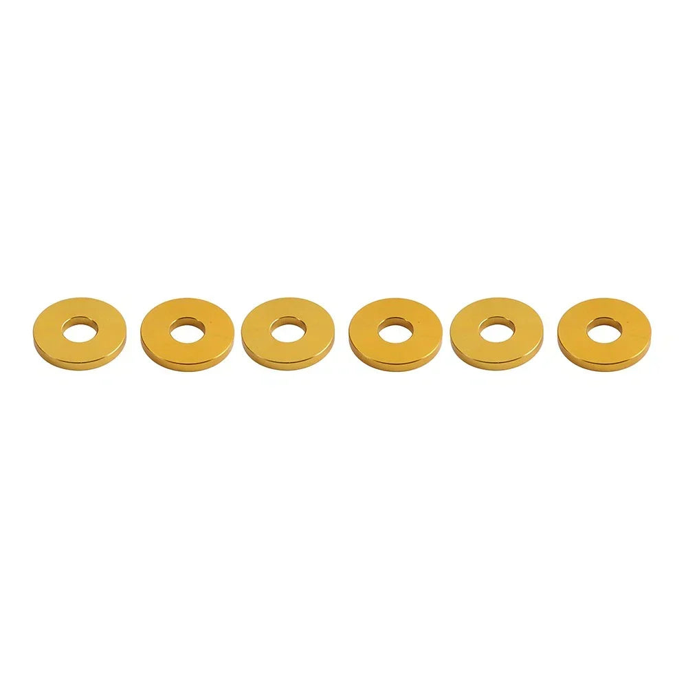 Set of 6 Gold Saddlebag Crash Bar Spacer Rings for Harley Softail