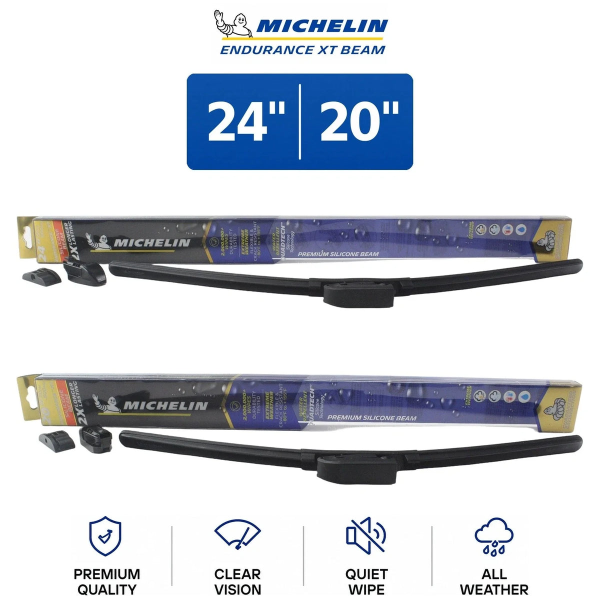 Wiper Blades Set of 2 - 24"/20" for Kia Forte Koup (2010–2013)