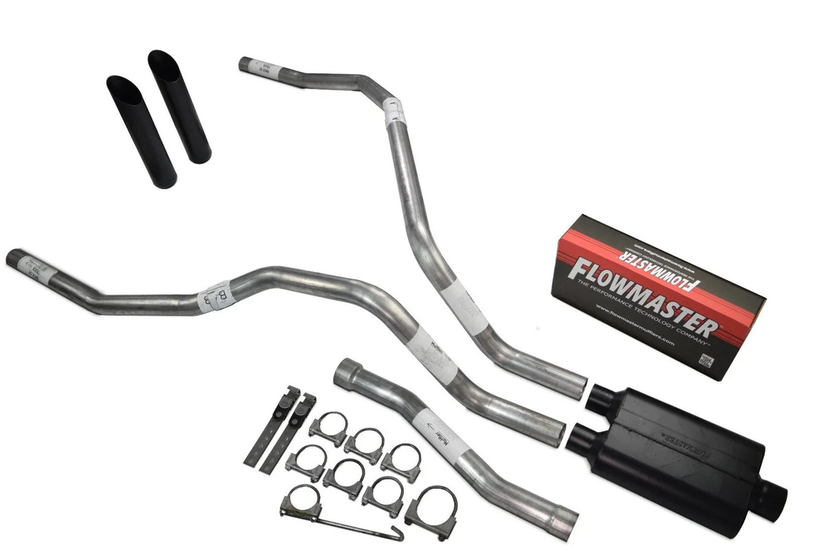 2.5" Flowmaster 40 Series Black Tip Dual Exhaust for Nissan Titan (04-06)