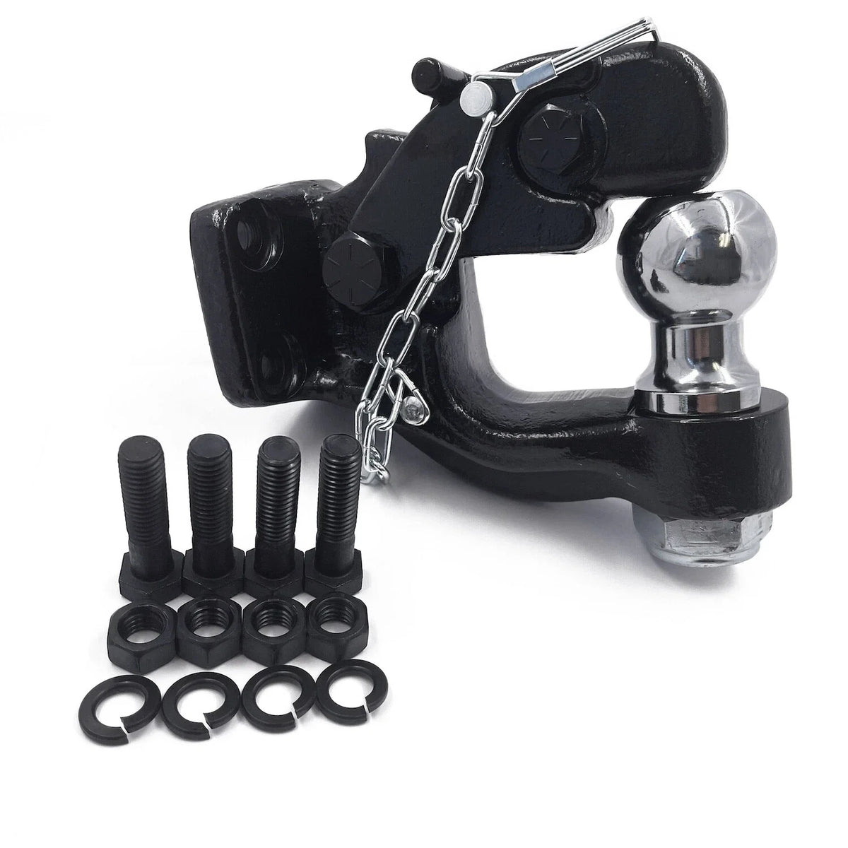 Trailer Hitch Combo: 8 Ton Pintle & 2" Ball for Towing Applications