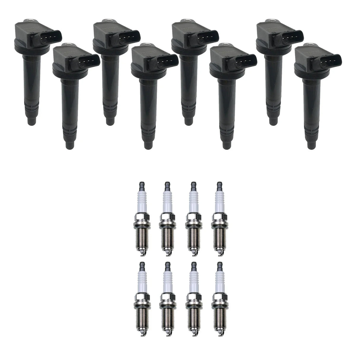 Set of 8 Ignition Coils & Spark Plugs for Toyota Sequoia Tundra (2000–2023)