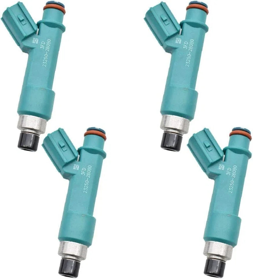 Set of 4 Fuel Injectors for Toyota 7K-E Engine (23250-13030, 23209-13030)