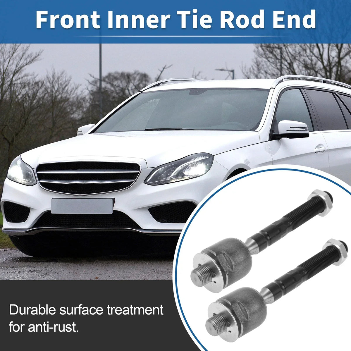 2 x Front Tie Rod End Links for Mercedes-Benz ML320 (1998-2003)