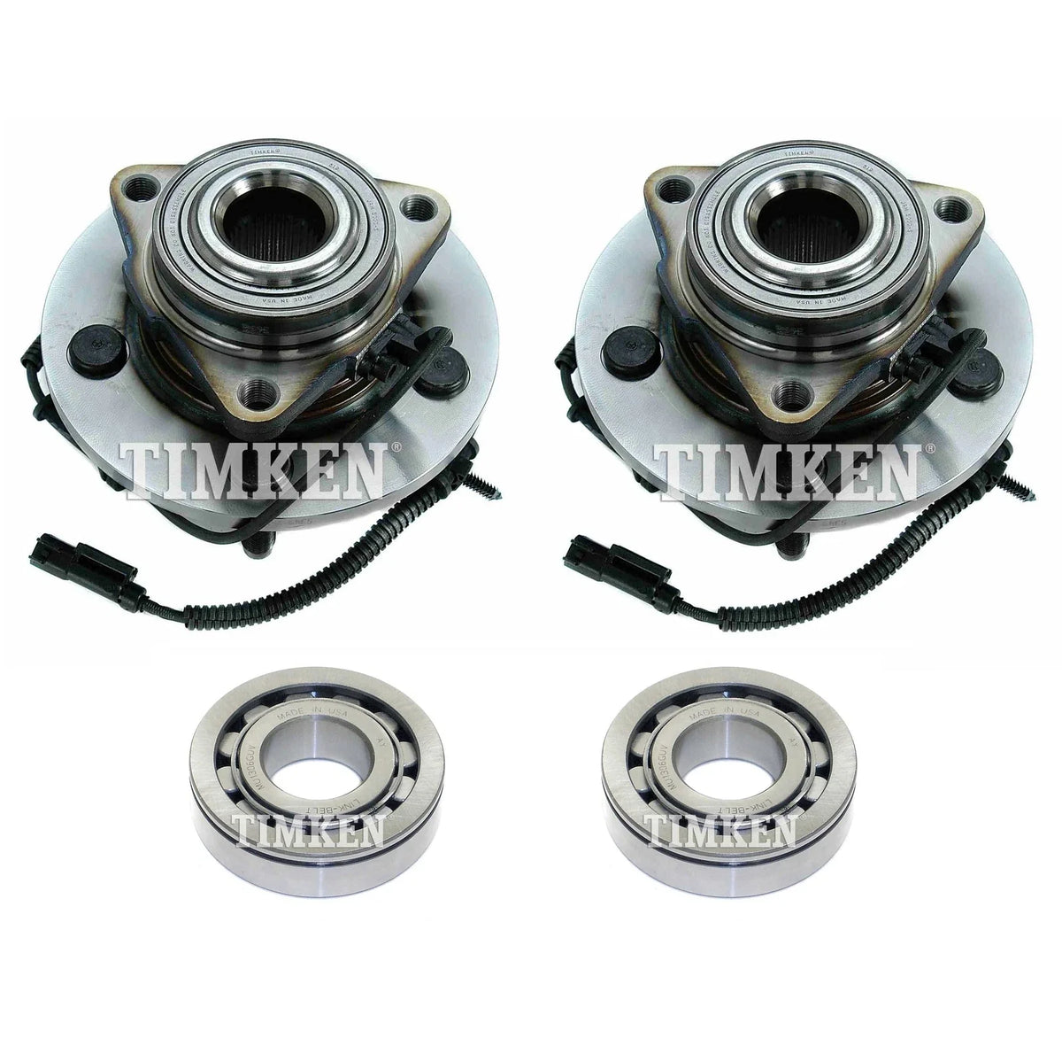 Front & Rear Wheel Bearings & Hubs Kit for Dodge Ram 1500 (2002–2008)