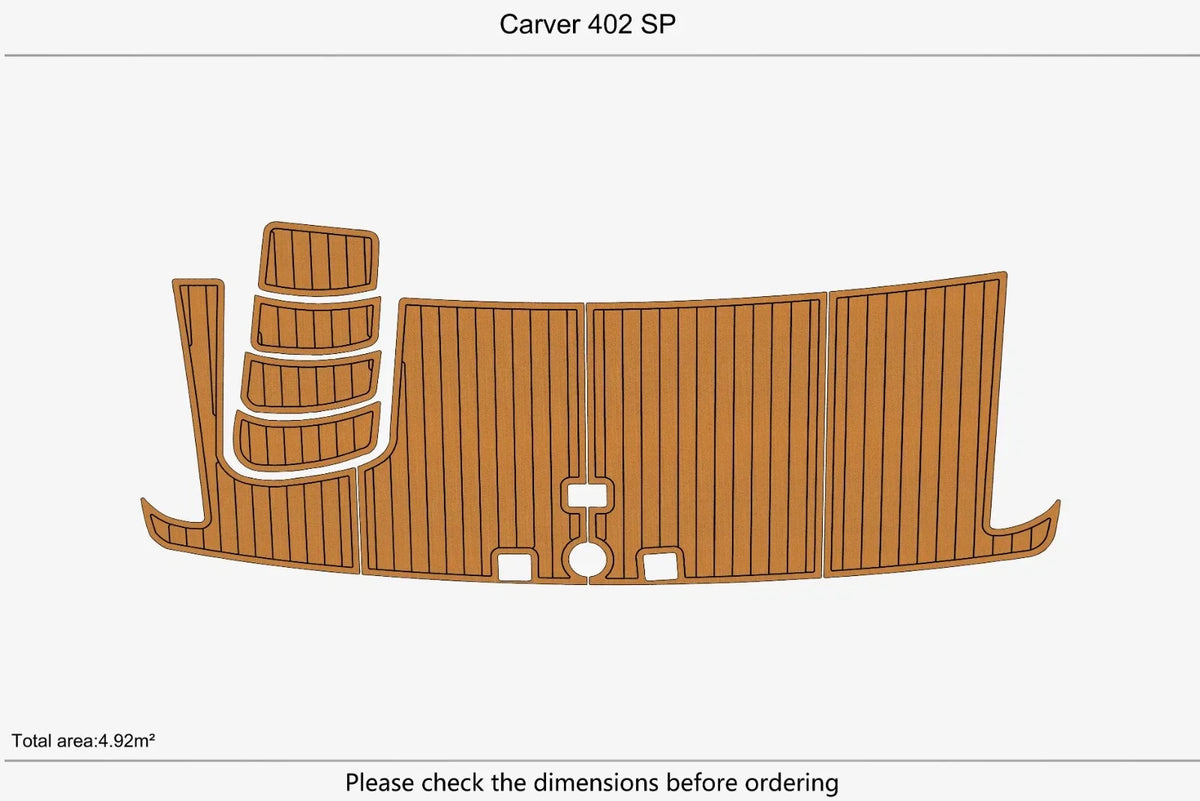 EVA Foam Faux Teak Deck Flooring for Carver 402 SP Swim Platform