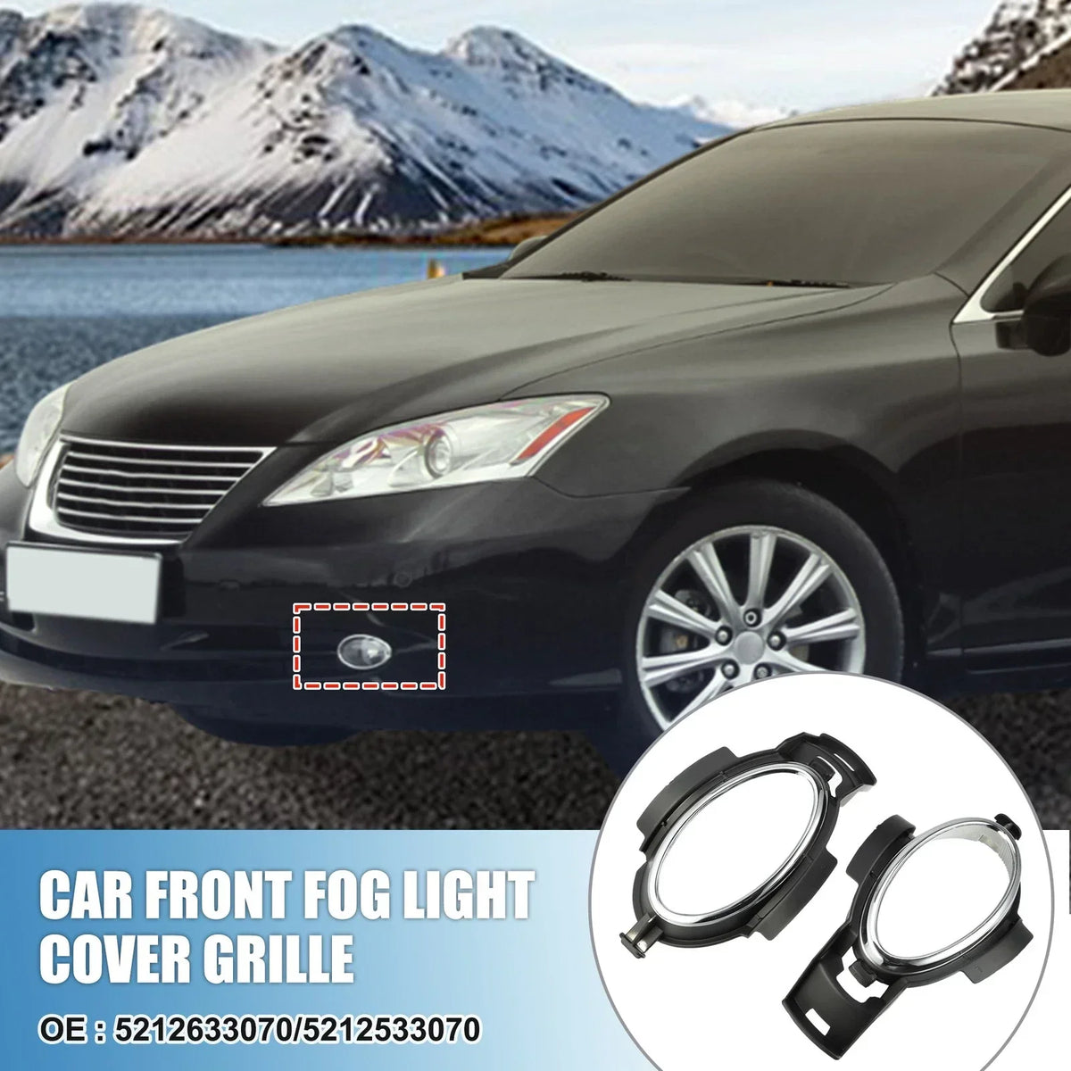 Fog Light Grille Cover Trim Set 2 for Lexus ES350 2007-2012