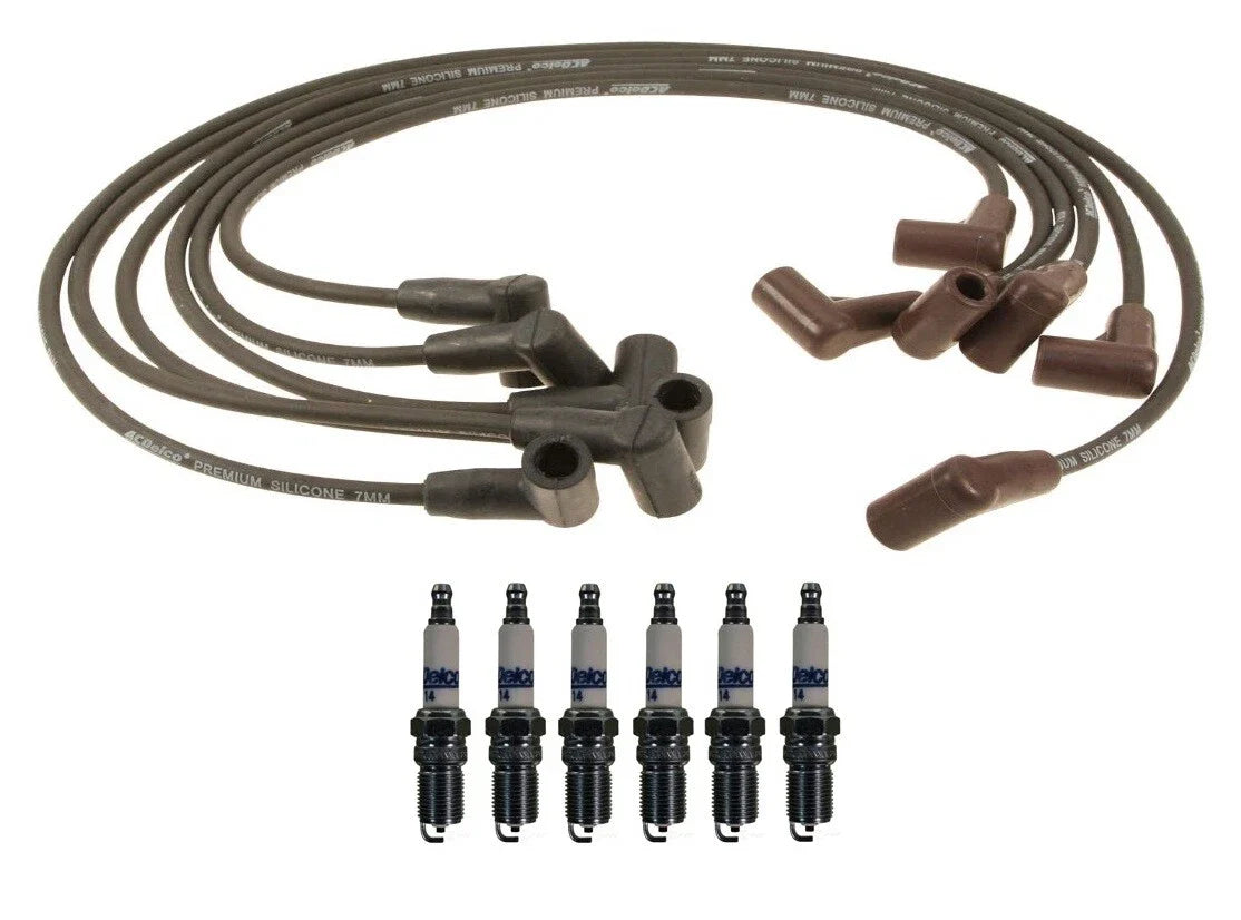 Set of 6 Ignition Wires & ACDelco Rapidfire Spark Plugs for Chevy 3.8 (VIN K)