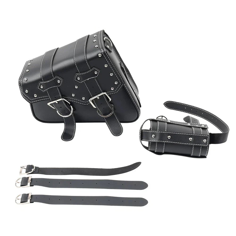 Black Saddle Bag Tool Luggage for Motorcycle - Left Side