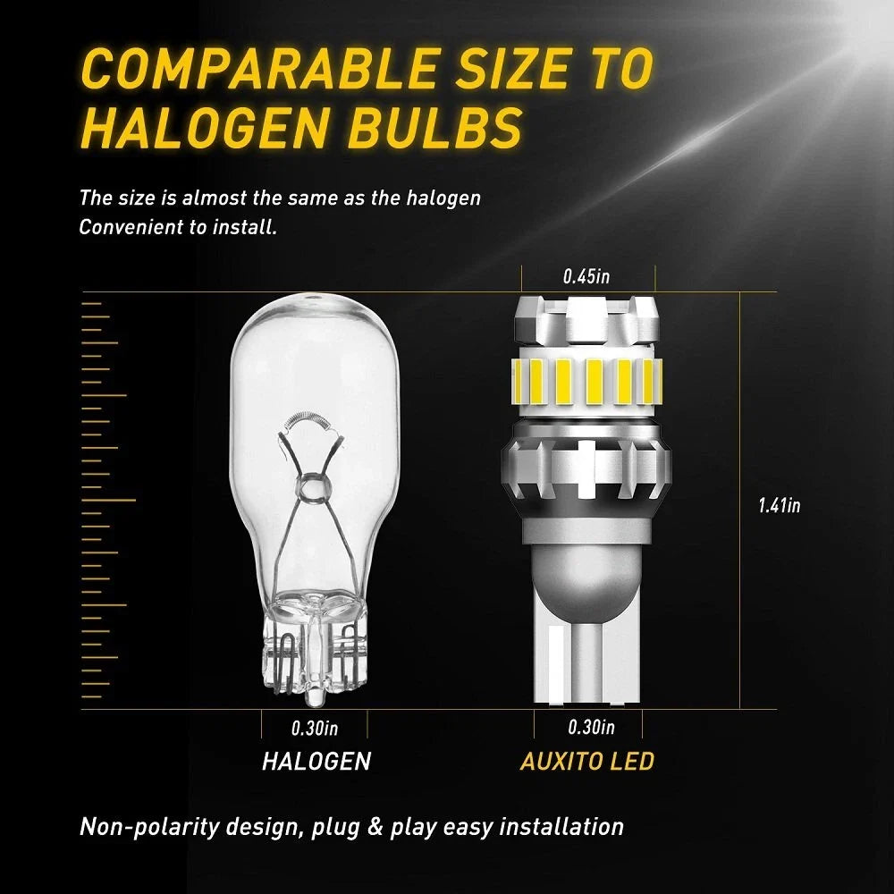 2X Canbus LED Bulbs for Car Backup Reverse Light 912 921 T15