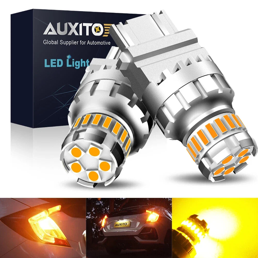 Amber Indicator Light Bulbs 2X LED 3157 3156 for Toyota Hilux