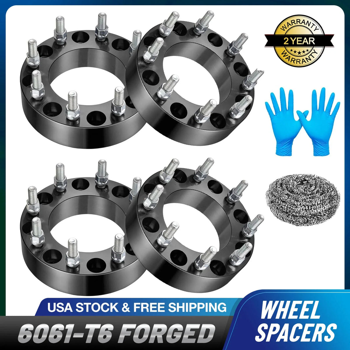 4-Piece Wheel Spacer Set 2" 8x180 14x1.5 for GMC Sierra 2500 HD 2011-2022