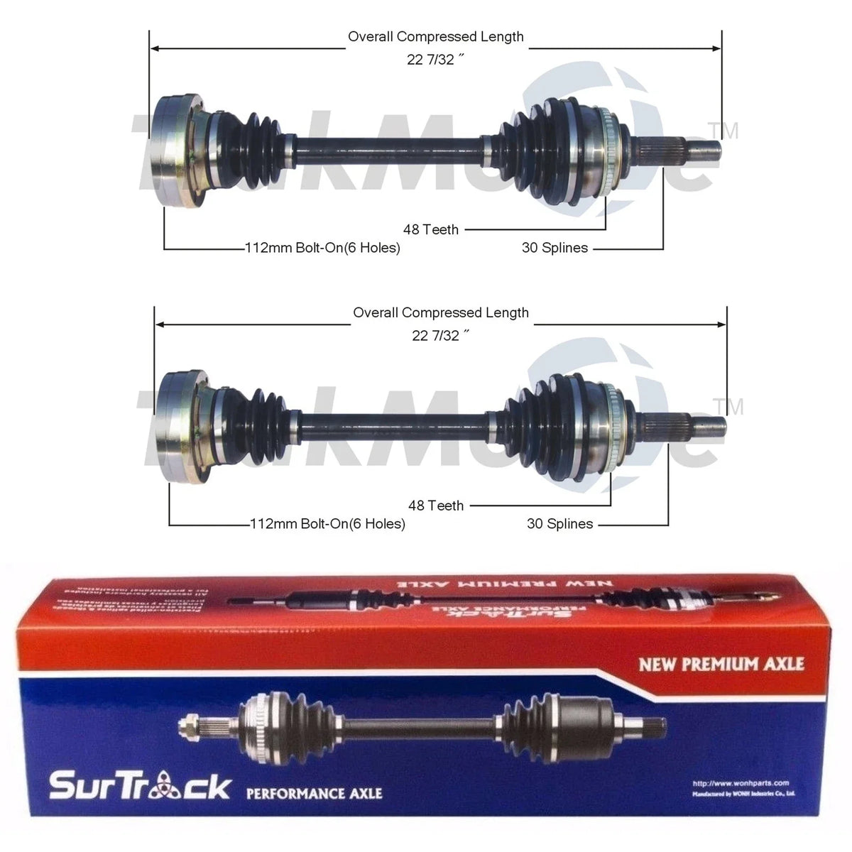 Set of 2 Front CV Axle Shafts for Lexus RX300 (1999–2001)