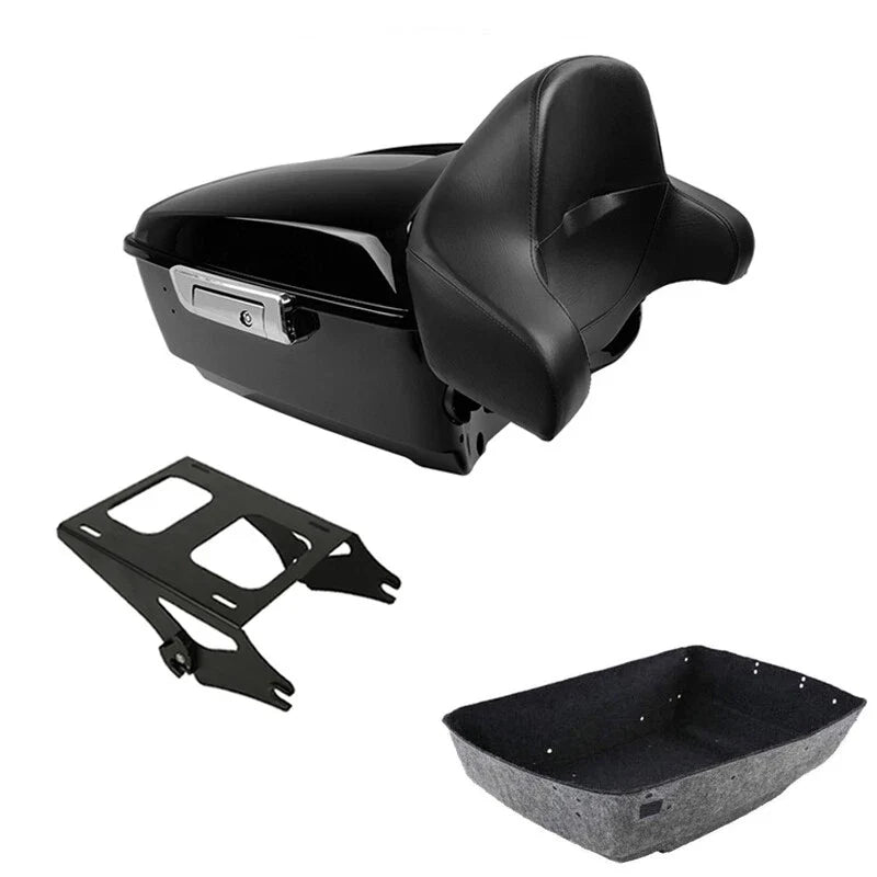 Trunk Backrest Pad Mount Rack for Harley Touring 2014-2026