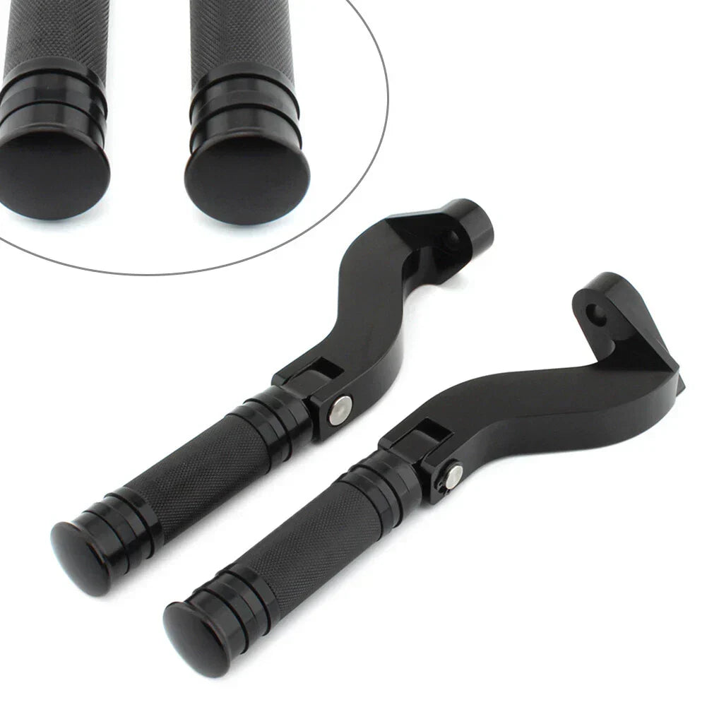 Rear Passenger Foot Pegs - Black for Harley Touring (1993-2023)