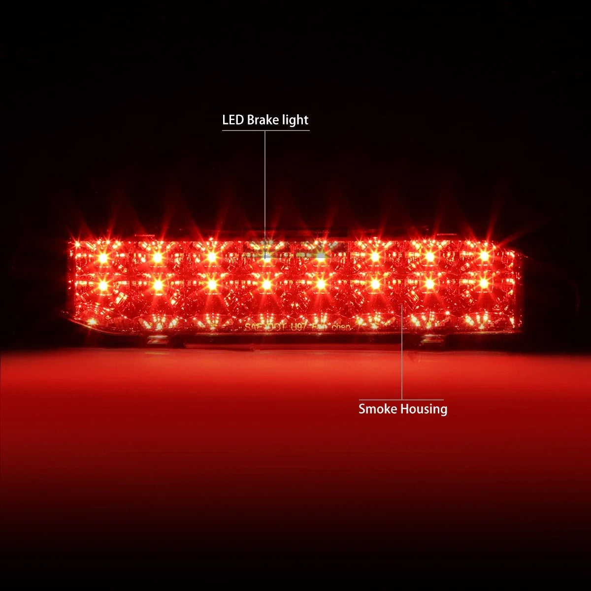 Smoked Dual Row LED Third Brake Light for Xterra (2000–2004)