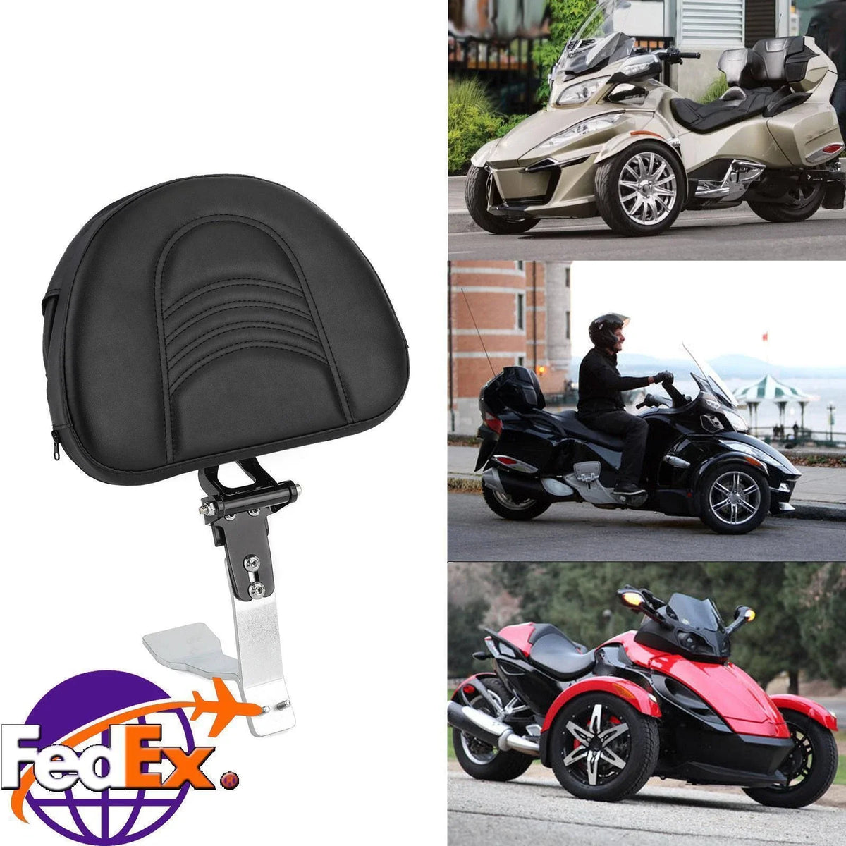 Adjustable Driver Backrest for Can Am Spyder RT SE6 SM6 SE5 SM5 (2008–2023)