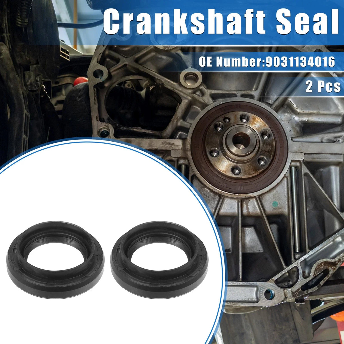 2 Pcs Crankshaft Seal for Toyota Celica (1990–2005)