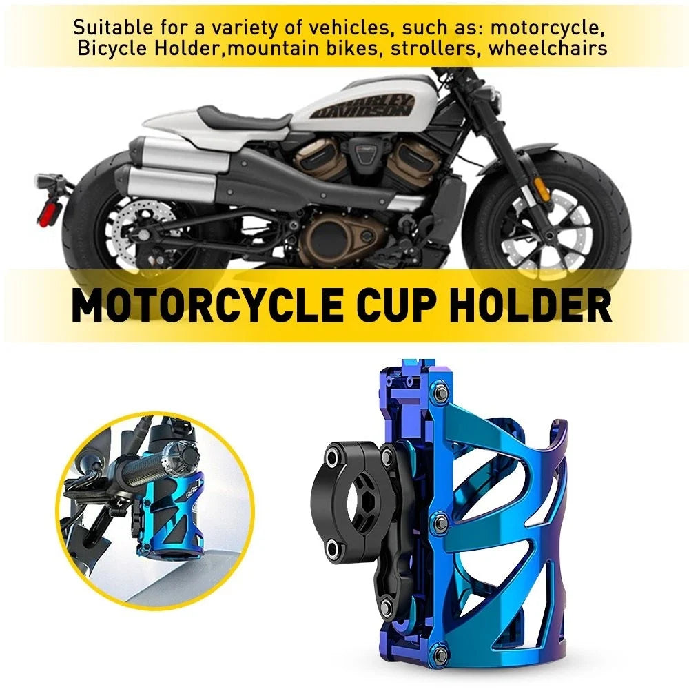 ATV Bicycle Motorcycle Drink Bottle Holder Cup Mount (18-32MM Handlebar)