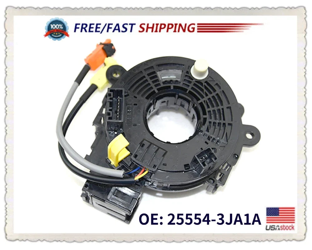 2016-2022 Nissan Leaf Clock Spring 25554-3JA1A Replacement