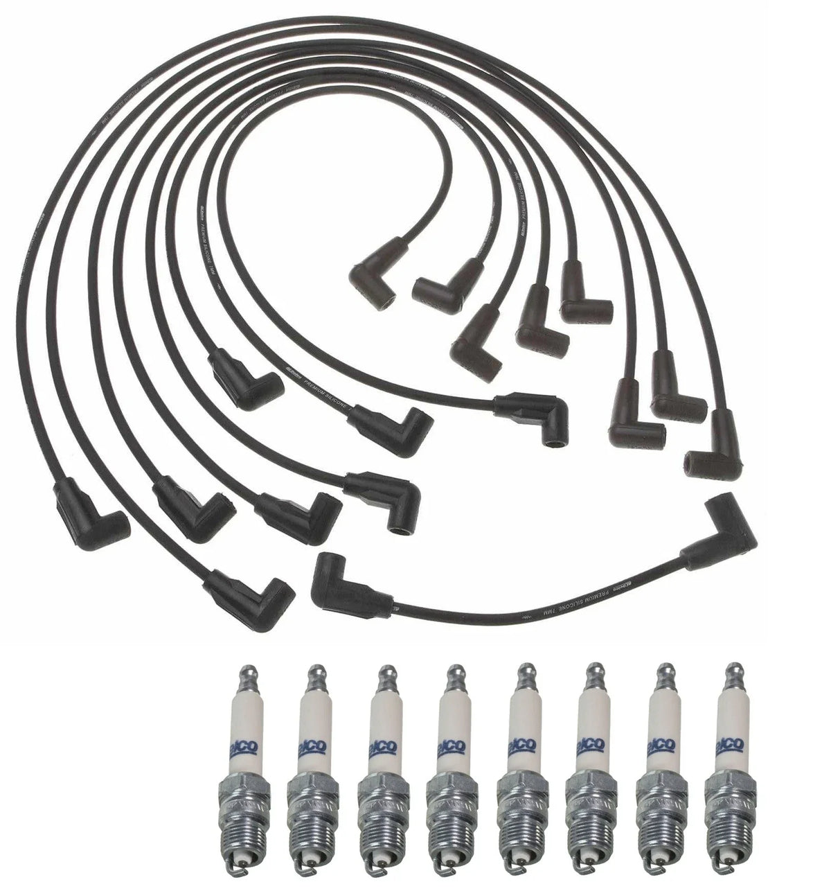 Pro Ignition Wire Set & ACDelco Rapidfire Spark Plugs for Chevy GMC 5.7 V8