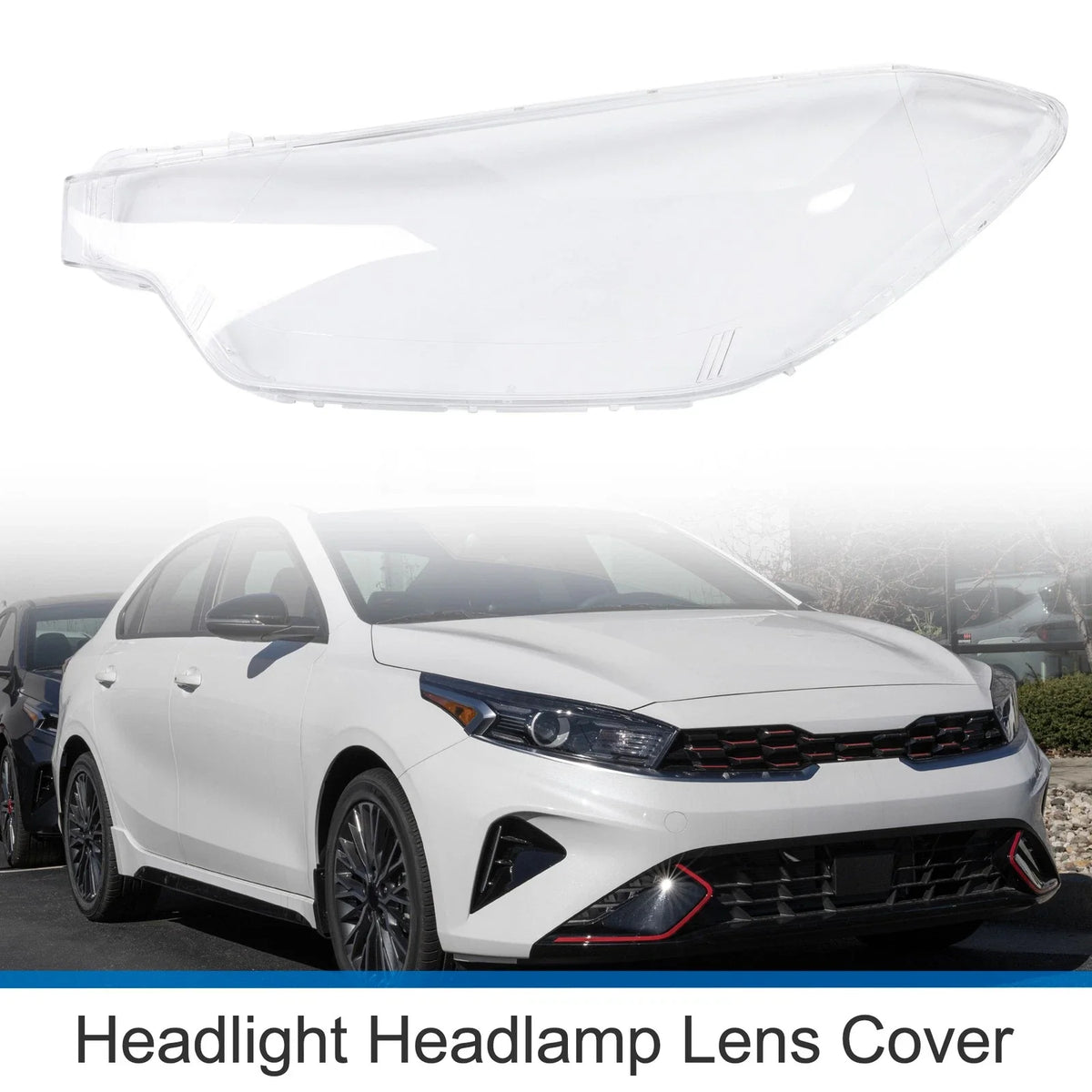 1 Pcs Headlight Lens Cover for Kia Forte (2013–2015) PC Clear