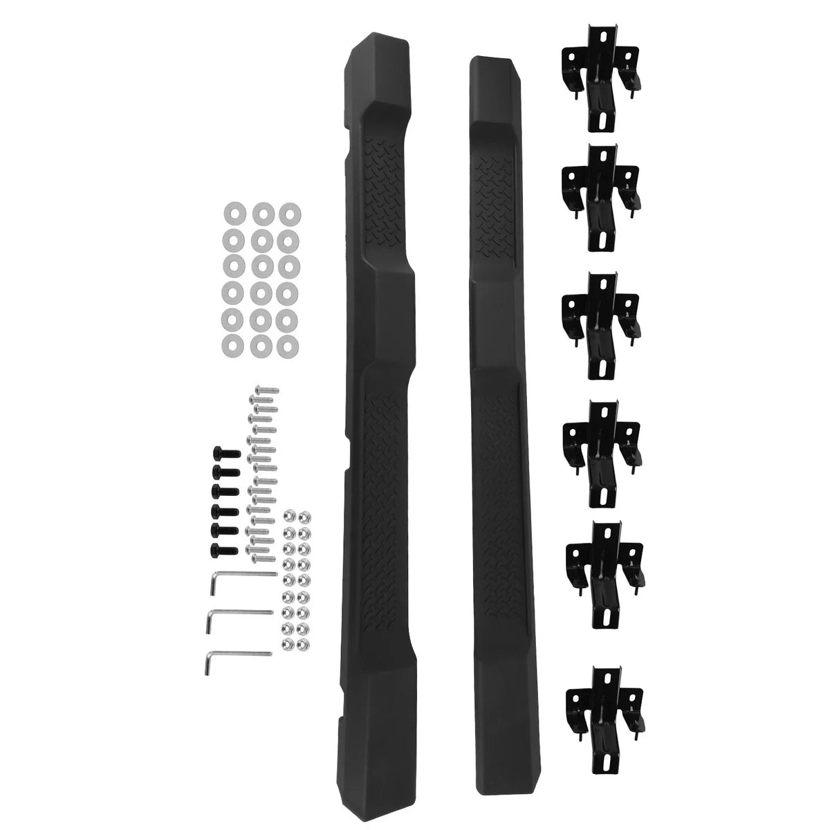 Black Running Boards Nerf Bars for Jeep Wrangler JK (2007–2018)
