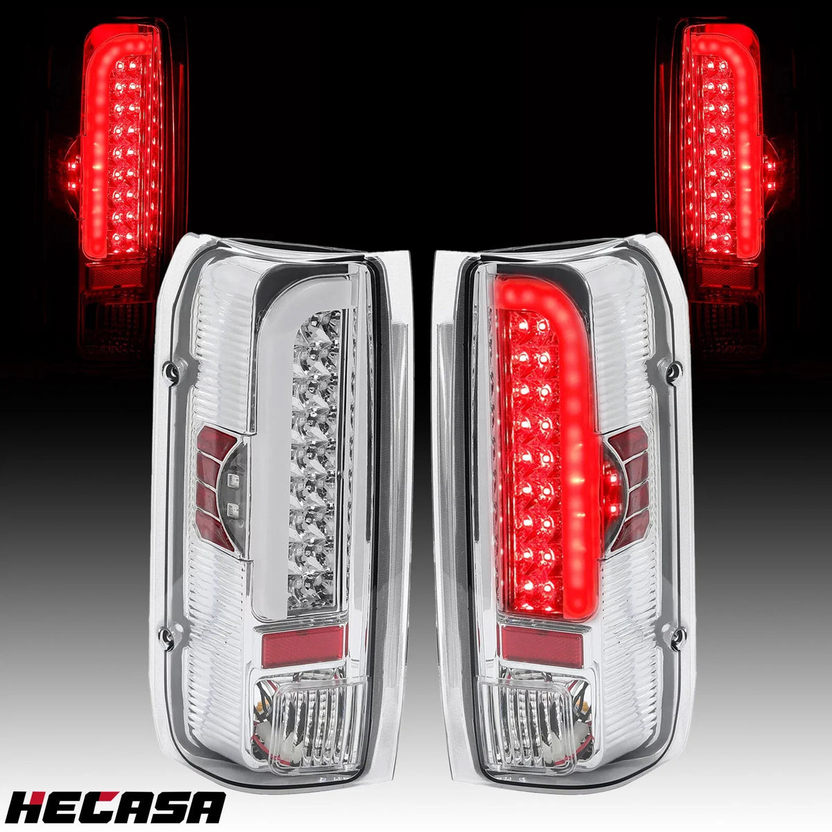 LED Tail Lights Pair for 1990-1997 Ford F150 F250 F350 F Super Duty