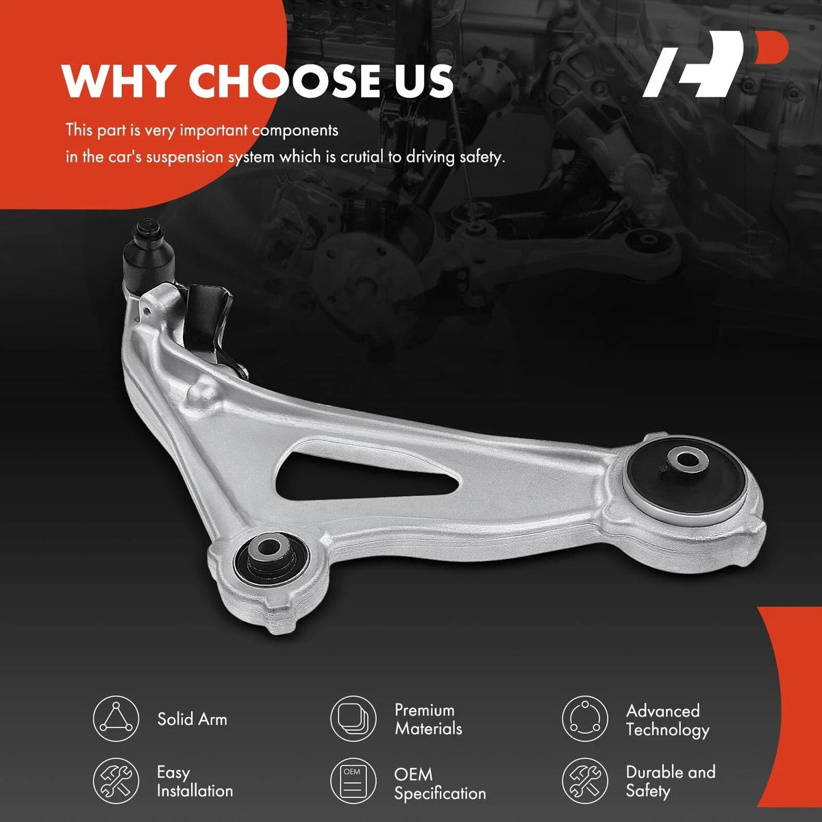 Lower Control Arm Front Right for Infiniti JX35 Nissan Pathfinder 2013-2019
