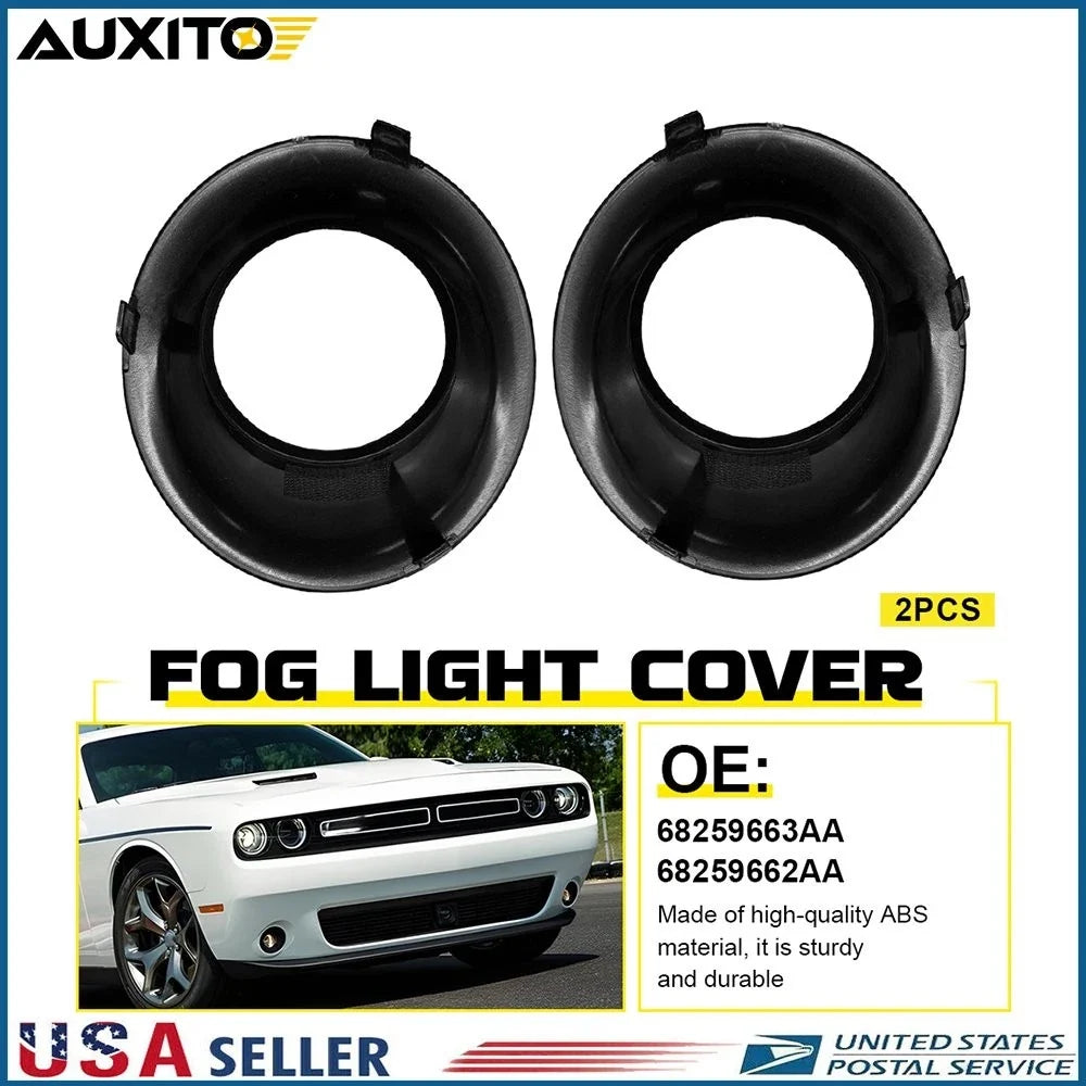Fog Light Lamp Cover Bezel Pair for Dodge Challenger (2015–2023)