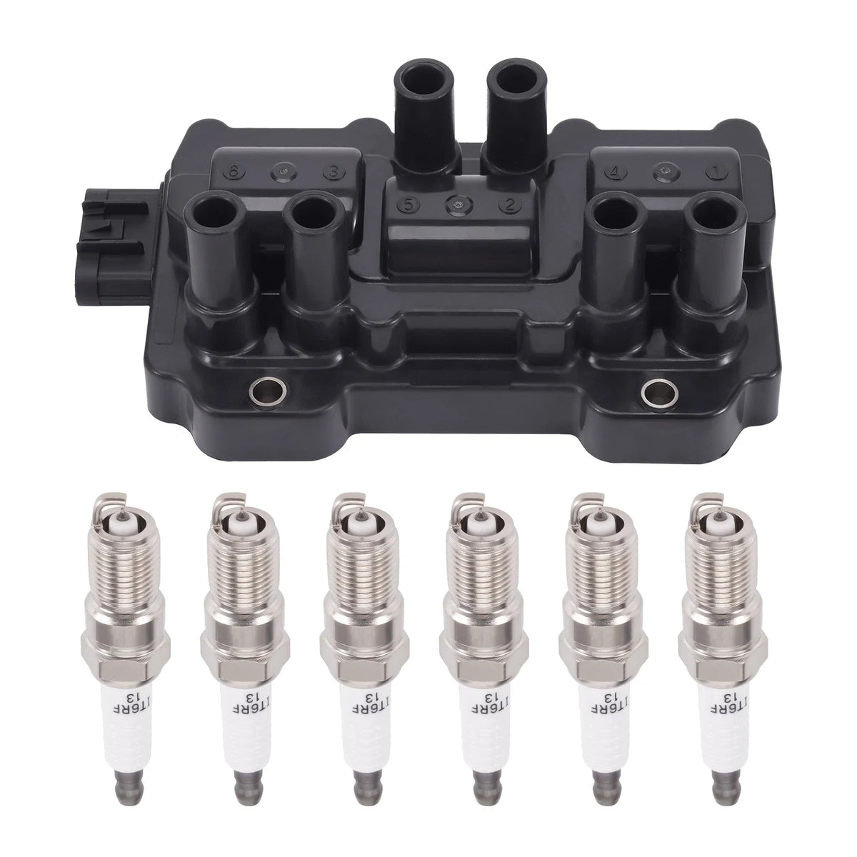Ignition Coil Set and 6 Spark Plugs for Buick Terraza Chevrolet V6