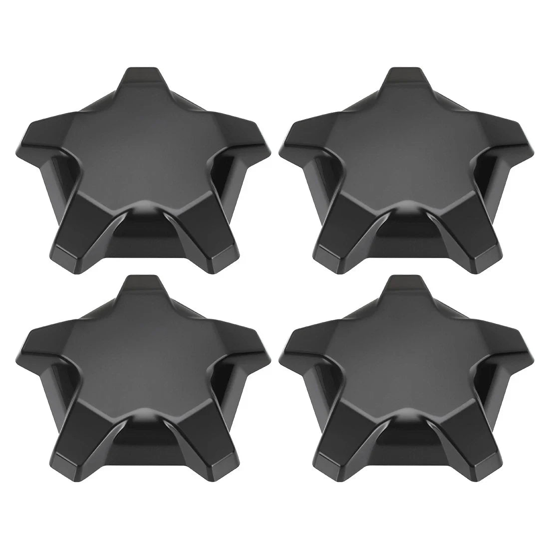 Matte Flash Black Rim Cap Set for Polaris RZR Pro R 2022-2024