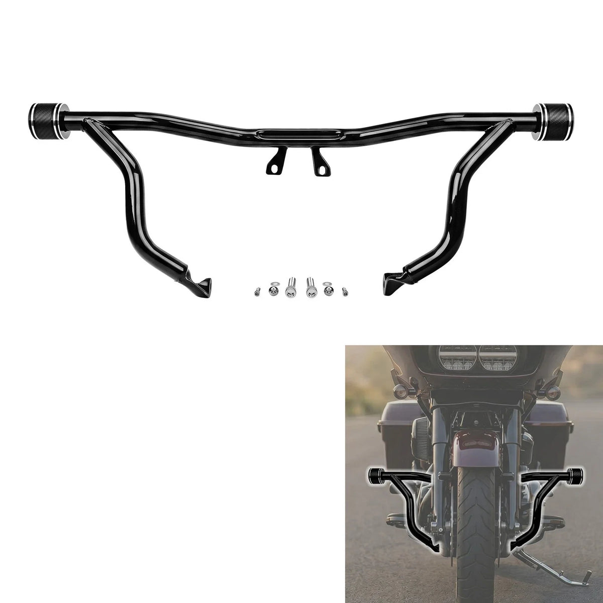 Front Engine Guard Crash Bar for Harley Touring Models 2014-2026