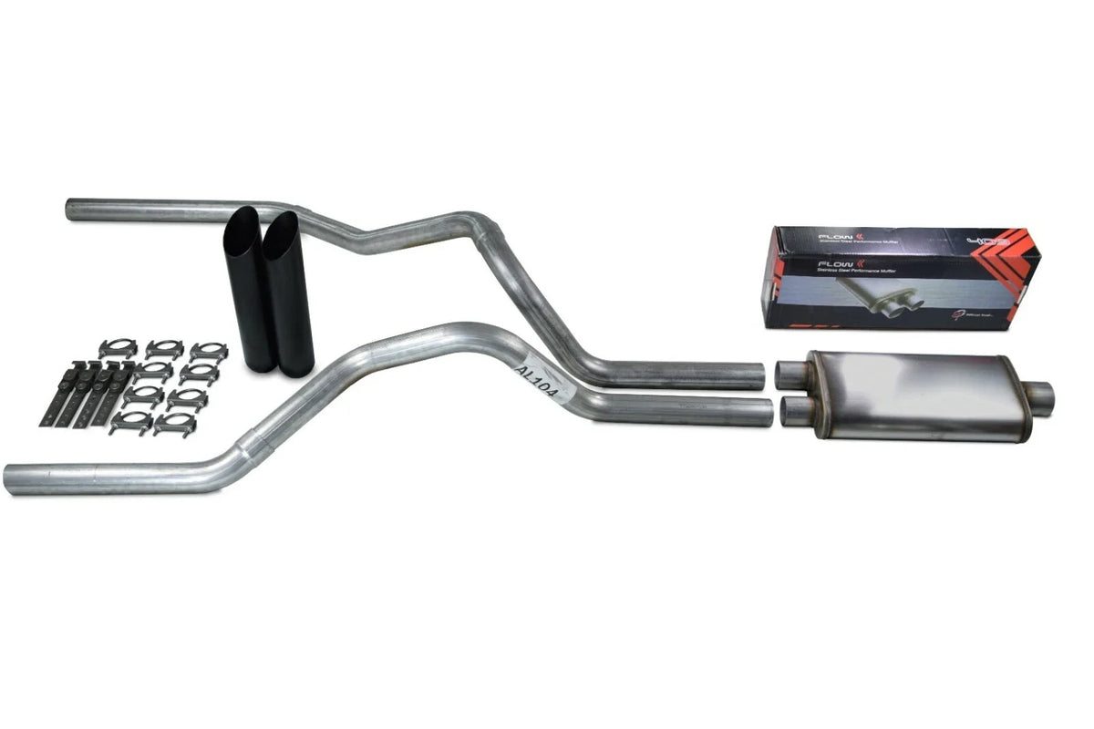 2.5" Dual Exhaust Muffler for Ford F-150 (2004–2014) Black Tip