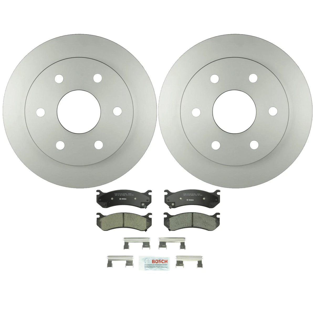 Set of 2 Front Vented Rotors & Ceramic Brake Pads for Chevrolet GMC