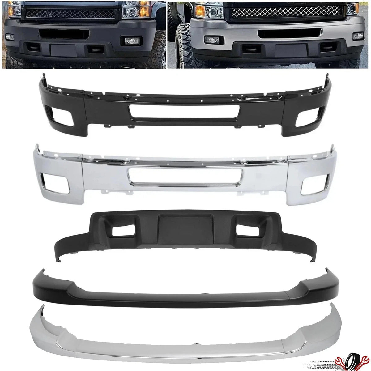 Front Bumper Cover Bracket for Chevy Silverado 2500HD (2011–2014)