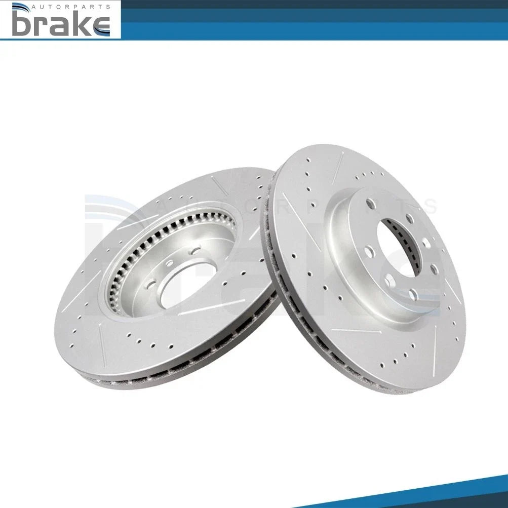 Drilled & Slotted Front Brake Rotors for Ford Fusion Sport (2010-2012)