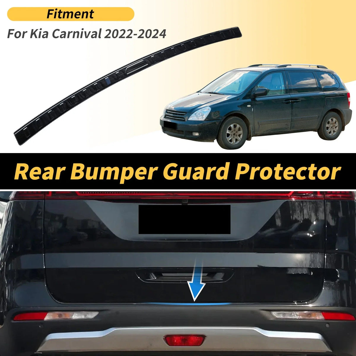 Bumper Guards for Kia Carnival (2022–2024) Titanium Tone 1 Pc