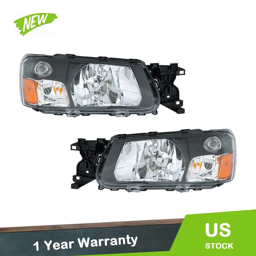 Headlights for Subaru Forester (2003–2004) Clear Lens Halogen