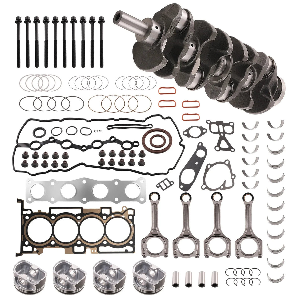 2.4L G4KJ Engine Rebuild Kit w/ Crankshaft, Rods, Pistons, Bearings for Hyundai Kia
