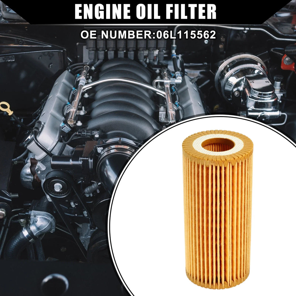 Set of 1 Engine Oil Filter No.06L115562 for Volkswagen Golf (2015)