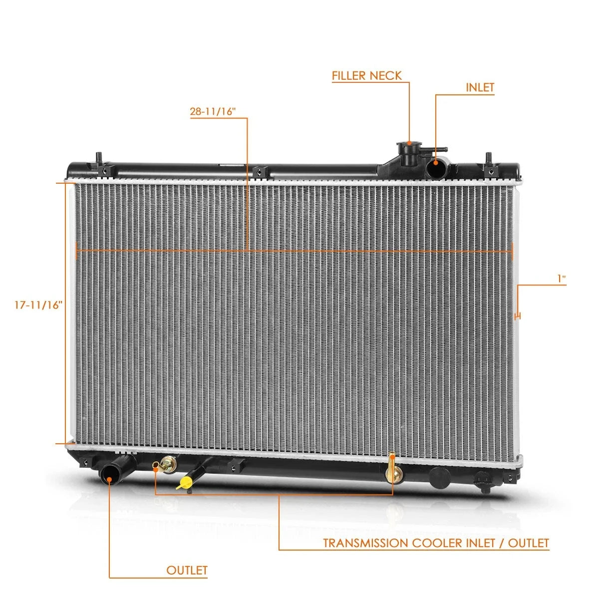 Cooling Radiator DPI-2271 for Lexus RX300 (1999–2003) Aluminum OE Style