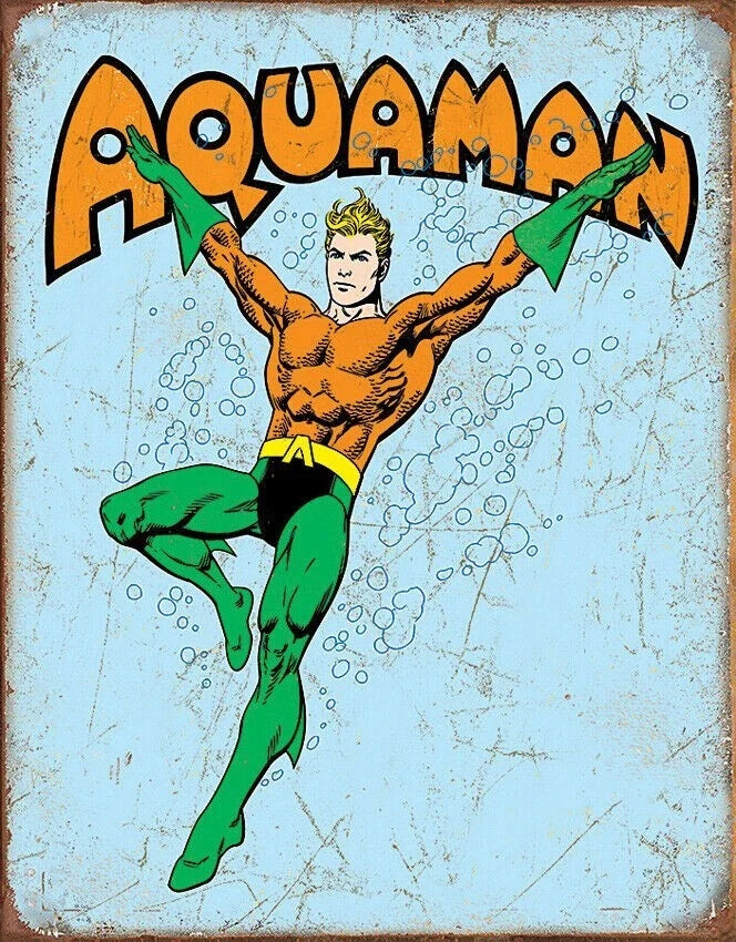 Retro Aquaman Wall Décor Metal Tin Sign 2254