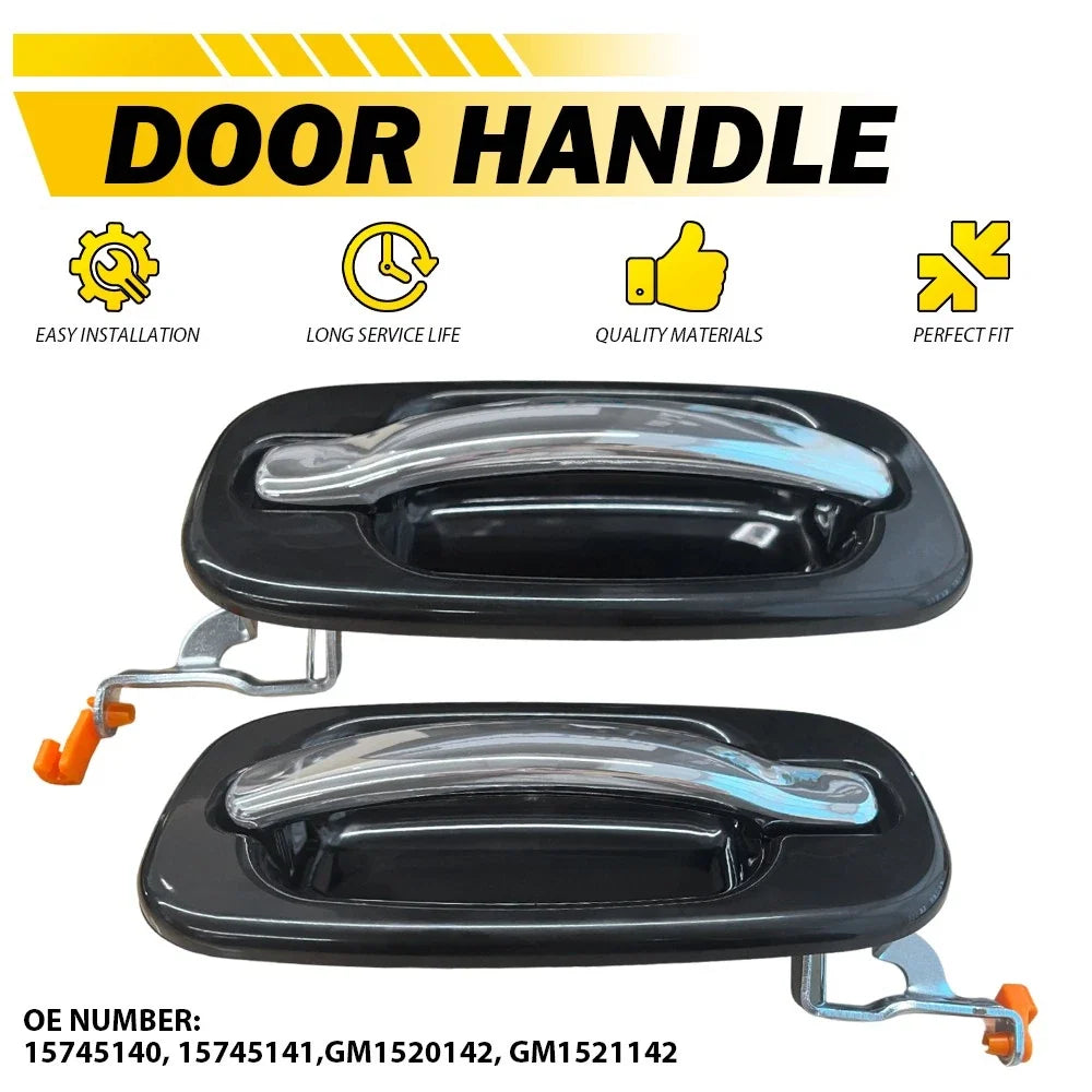 2X Rear Exterior Door Handle for Chevy Suburban Avalanche 1500 2500 (2000–2006)