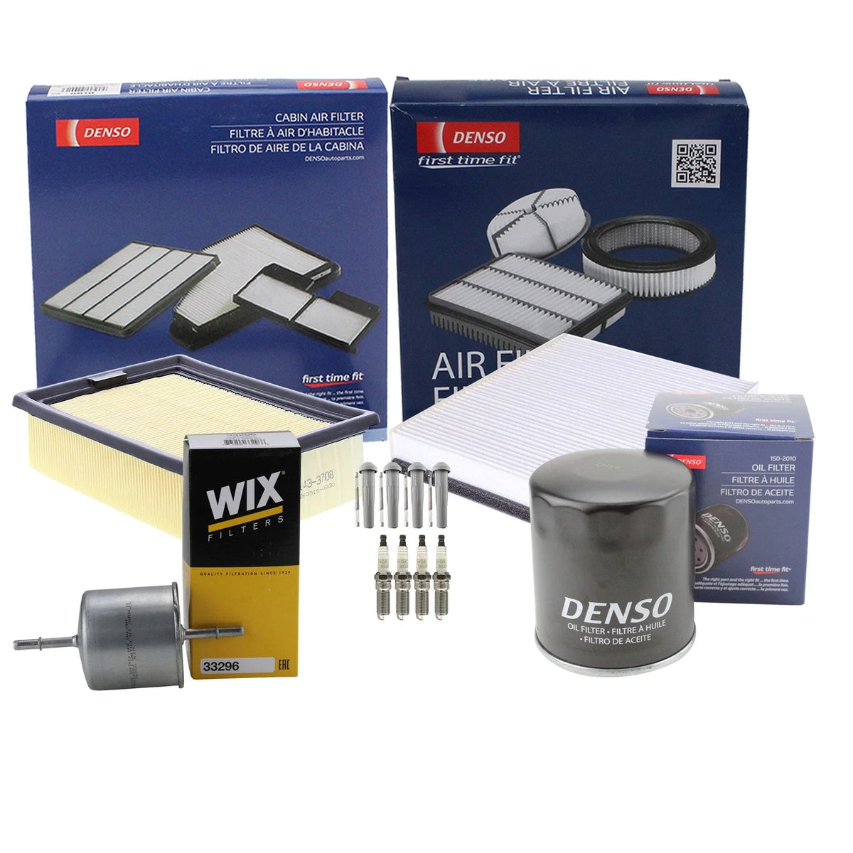 Tune Up Kit: 4 NGK Spark Plugs & Boots for Escape (2001-2012)