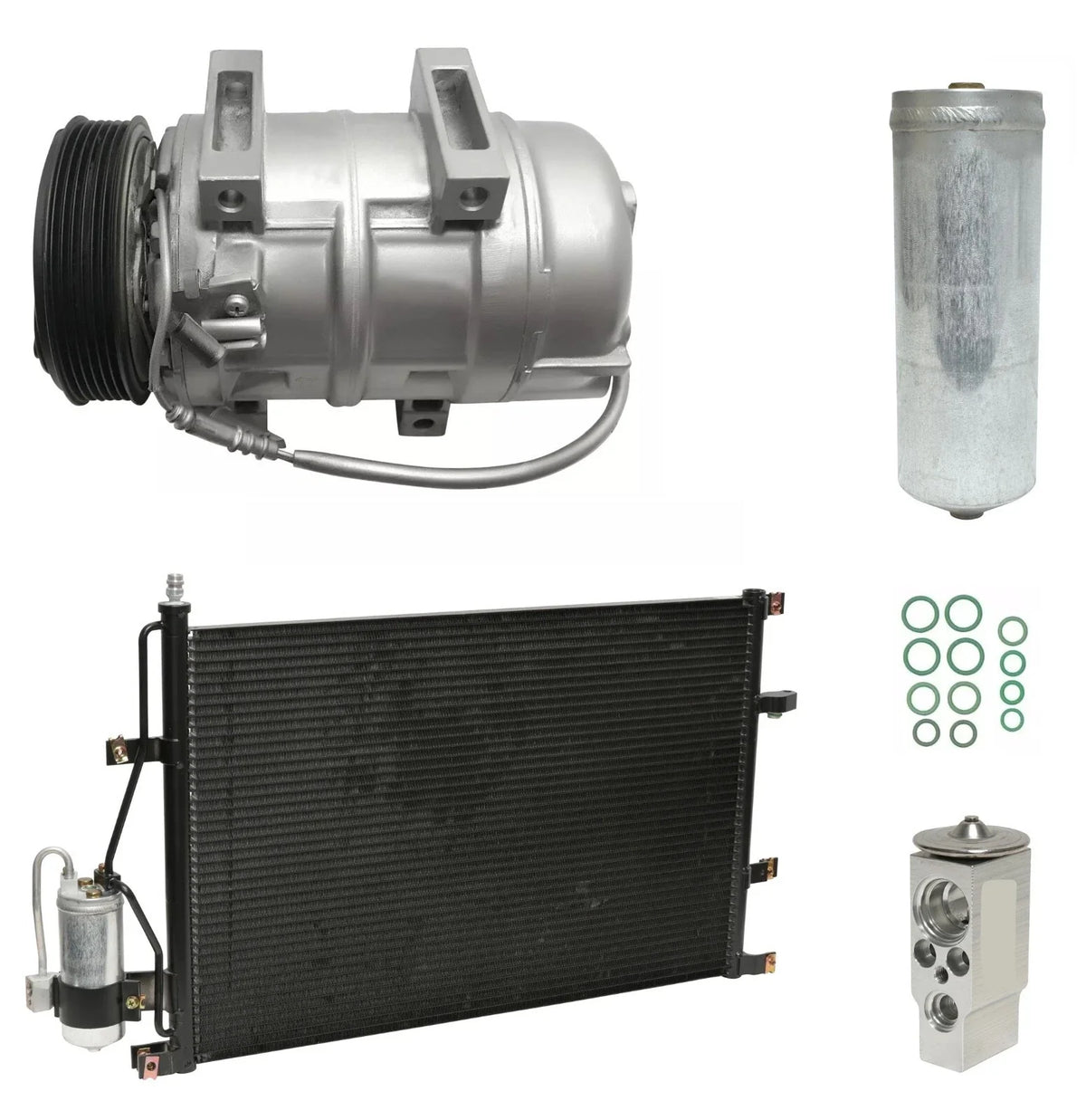 AC Compressor Kit With Condenser for Volvo V70 2.3L 2.4L (2001–2007)