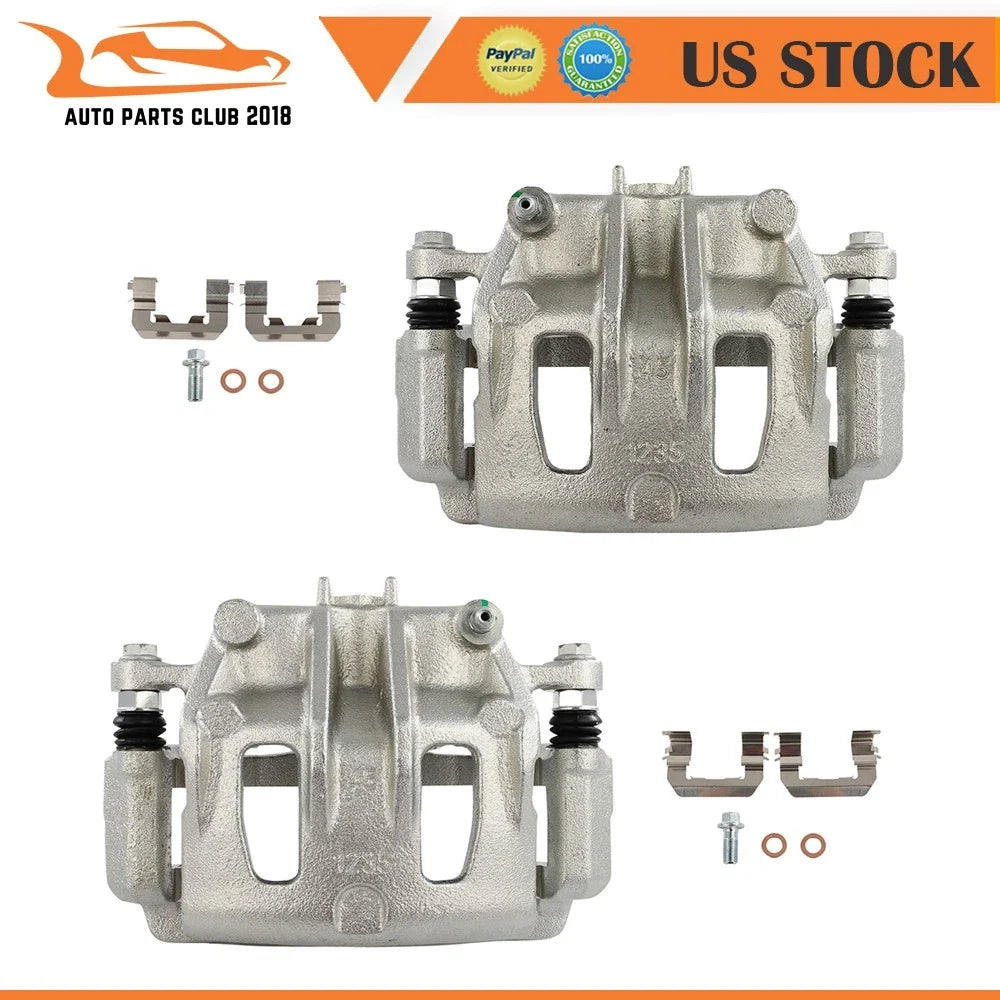 Front Pair of Brake Calipers with Bracket for Hyundai Santa Fe V6 (2007-2009)