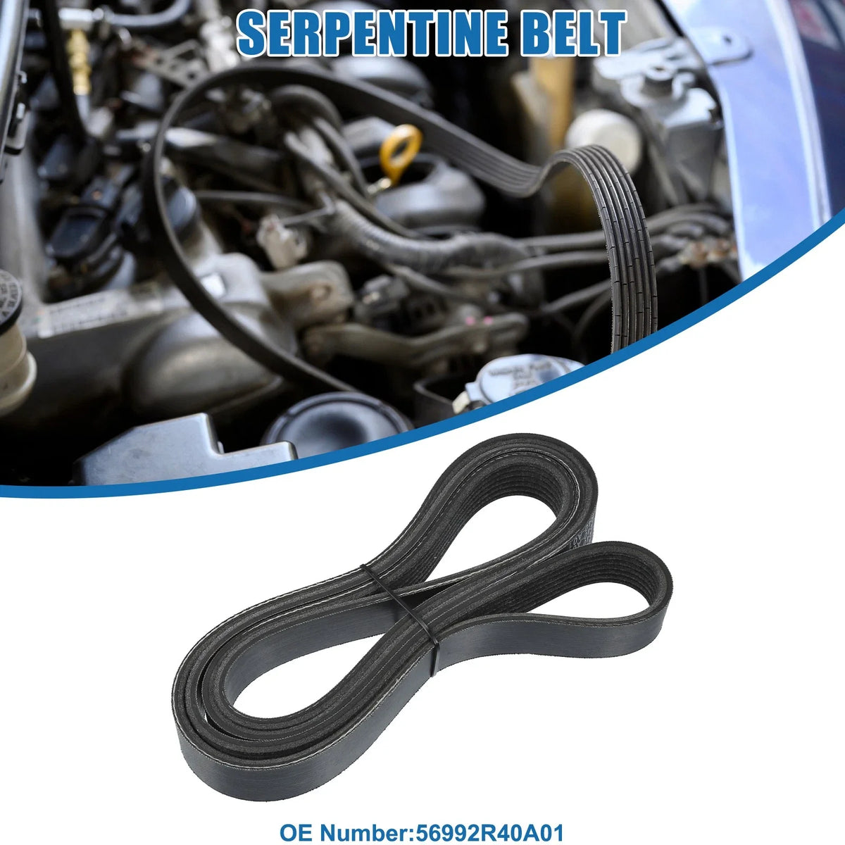 Serpentine Belt No. 56992R40A01 for Honda Accord (2008–2012)