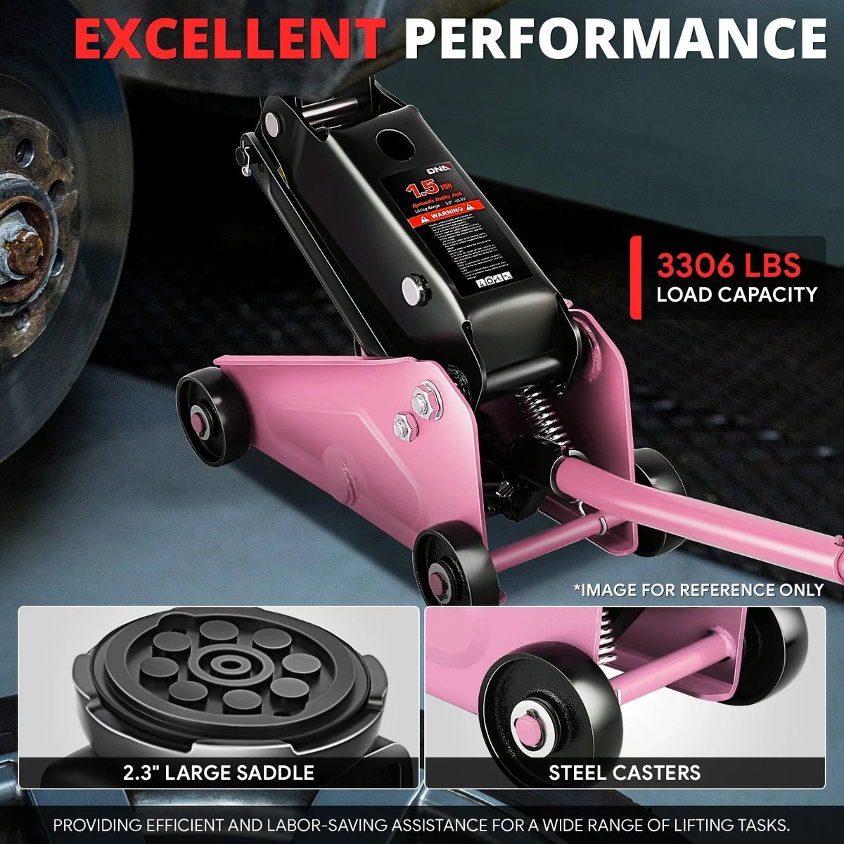 5.5-15in Hydraulic Floor Jack for Universal Use (3000lbs Capacity)
