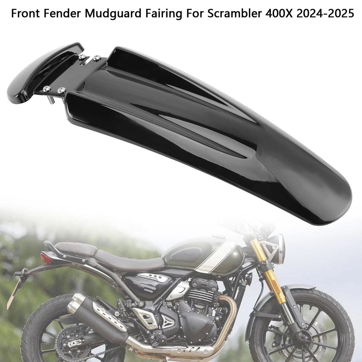 Mudguard Fender Front for Scrambler 400X (2024-2025) - Black