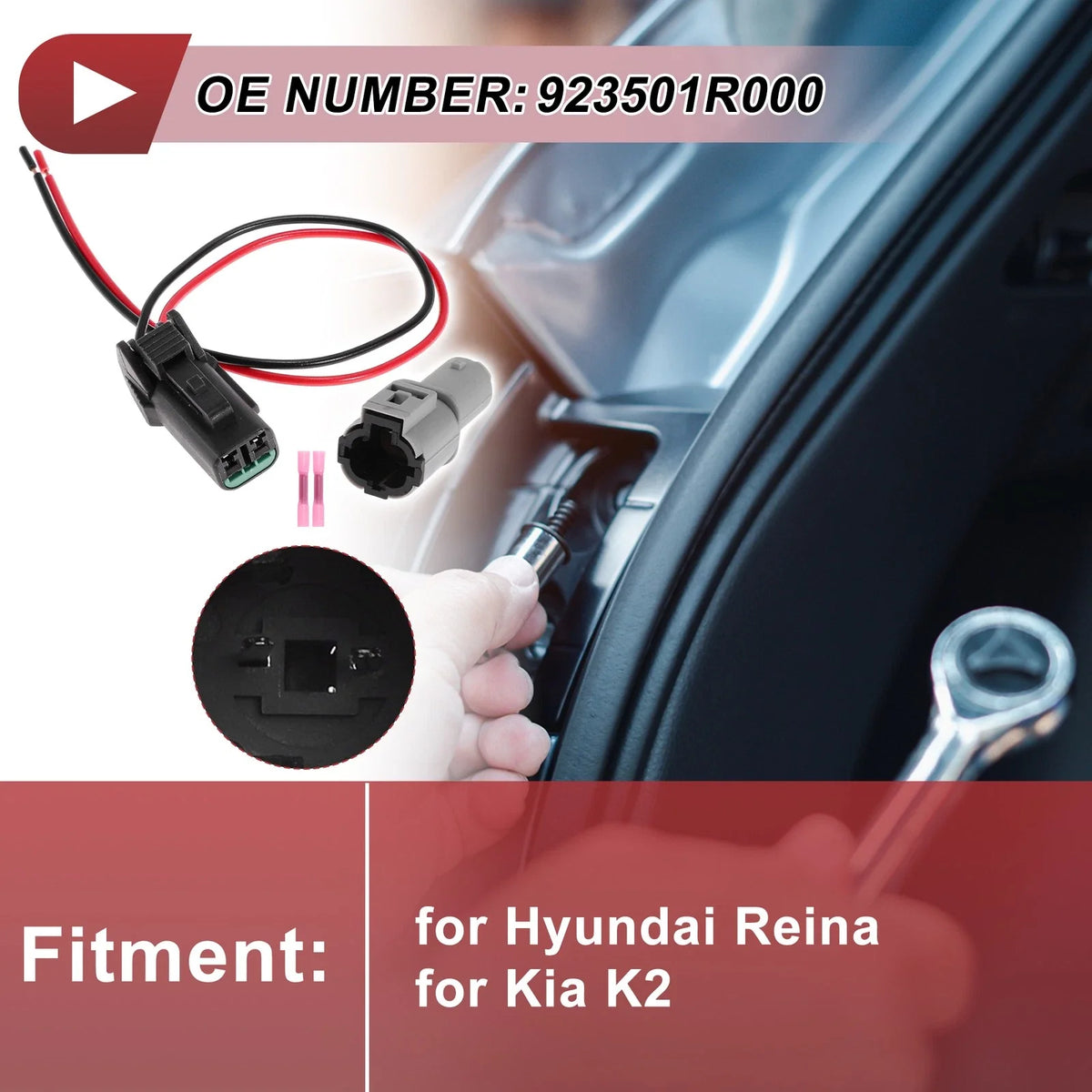 License Plate Light Socket Wiring for Hyundai Reina (No. 923501R000)